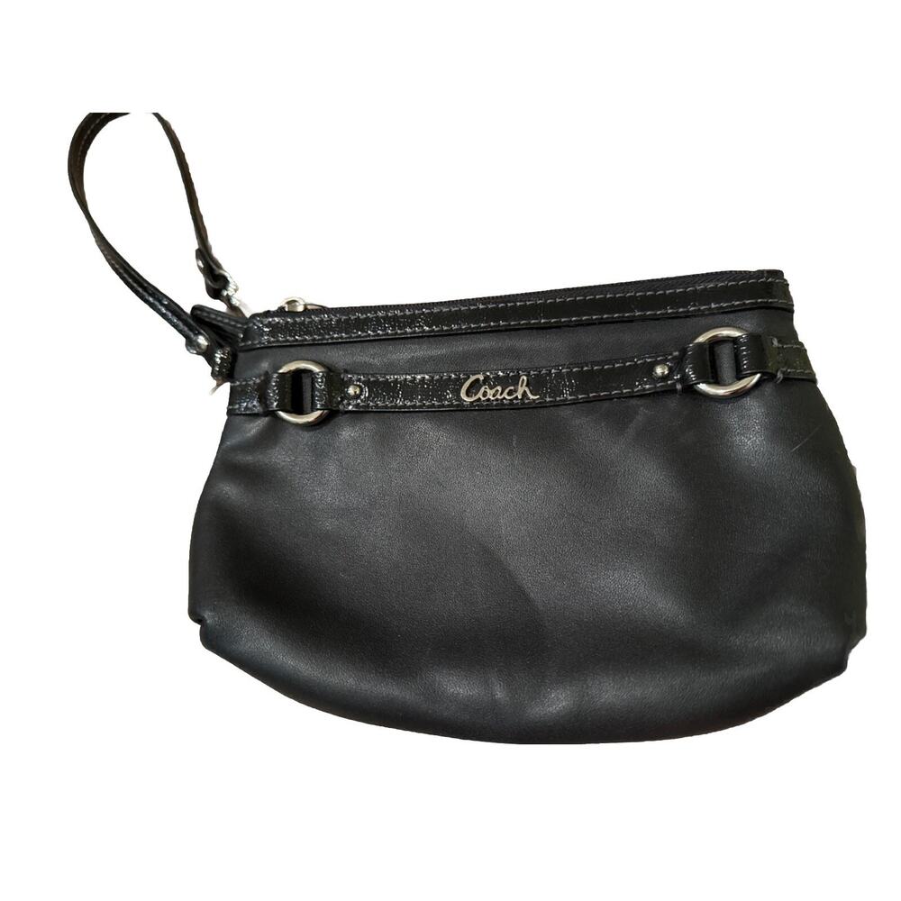 Coach Small Purse‎ Wristlet Black Logo Y2K